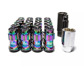 Project Kics Lug Nut & Lock Set R40 ICONIX 12x1.25 20PC NeoChrome w/ Black Caps WRIF13NK(Copy)